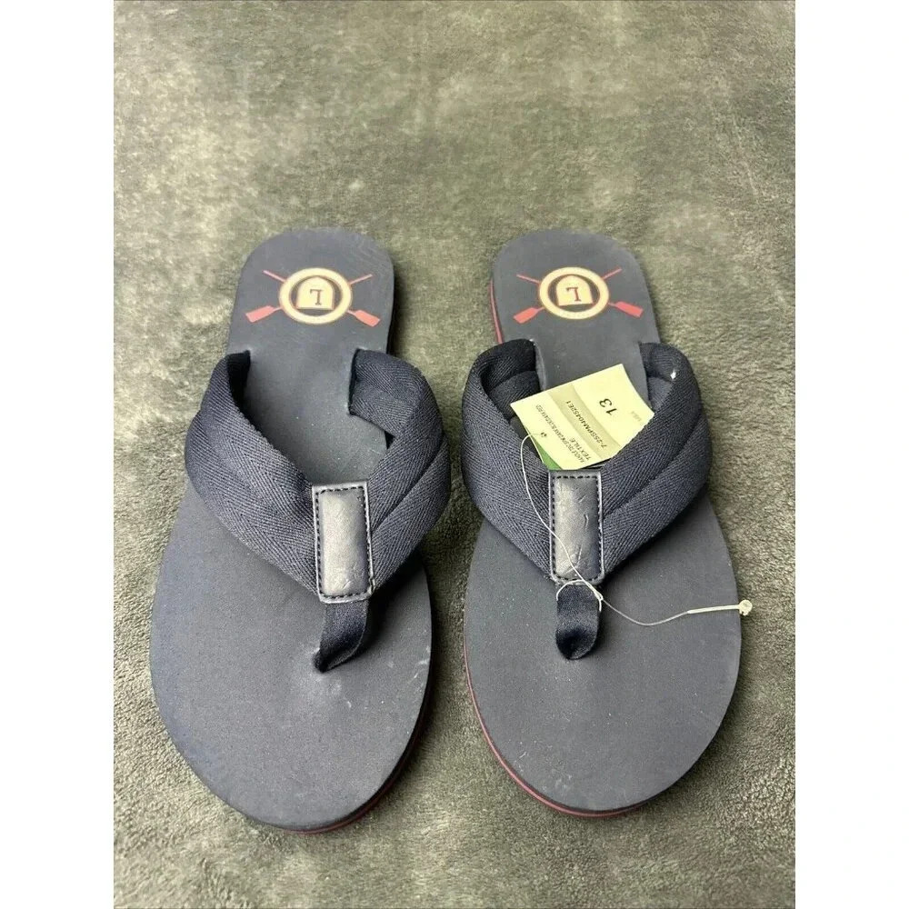 Lacoste Men's Randle TBC Flip Flop Rowing Club Blue Size 13 New - Picture 3 of 16